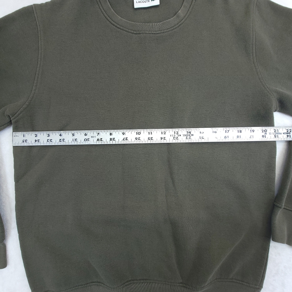 Lacoste Mens Green Medium Cotton Blend Crewneck Sweater *Missing Size Tag* - Picture 4 of 4